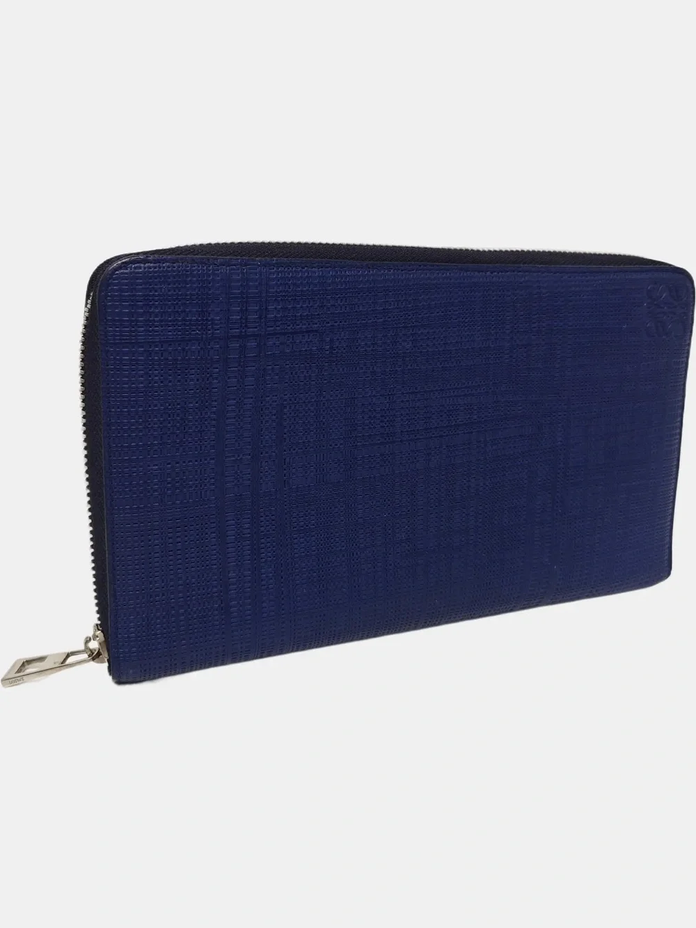 Loewe Royal Blue Leather Zip-Around Wallet